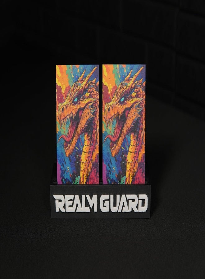 Realm Guard 100ct Textured Matte TCG/MTG Card Art Sleeves (Pop Art Dragon) - Image 2